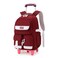 LANSHIYA Solid Color Rolling Backpack for Girls Boys Cute Elementary school bag with wheelsRed Trolley Bags for Travel