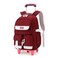 LANSHIYA Solid Color Rolling Backpack for Girls Boys Cute Elementary school bag with wheelsRed Trolley Bags for Travel