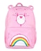 Mad Engine Care Bears Backpack Cheer Bear Embroidered Face Rainbow Belly Badge Design with 3D Ears Laptop School Travel Backpack
