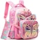Meetbelify Backpacks for Girls School Backpacks with Lunch Box Pencil Case for Elementary Students Ages 810 Kids Travel Backpack 3 in 1 Backpack Set for Girls Butterfly