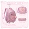 Meetbelify Kids Backpacks with Wheels for Girls Rolling Backpack with Lunch Box for Elementary Students Carry on Backpack Travel Suitcase Trip Luggage for Girls Ages 68