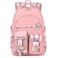 PRLINJSK Girls BackpackCute School Backpack for Girls Kids TeensKawaii Bookbag for Primary ElementaryPink