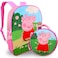Peppa Pig Backpack and Lunch Box for Kids 4 Pc Bundle with 16 Peppa Pig School Backpack Bag Lunch Bag and More Peppa Pig School Supplies