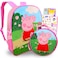 Peppa Pig Backpack and Lunch Box for Kids 4 Pc Bundle with 16 Peppa Pig School Backpack Bag Lunch Bag and More Peppa Pig School Supplies