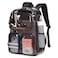 ASKSKY Clear Backpacks for School Heavy Duty Clear Bookbag Stadium Events Transparent Back Pack Girls Boys Black Semitransparent