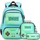 ACESAK Gamer Backpack for Boys Luminous School Backpack with Lunch Bag Pencil Case Boys Elementary Middle School Backpack with USB Charging Port Green