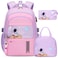 ACESAK Girls Backpack Schoolbag for Kids Teens Waterproof Lightweight Elementary to Middle School Casual Daypack with Lunch Bag Set