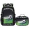 Yvechus Camo Backpack Set with Lunch Bag Lightweight Waterproof School Backpack Bookbag for Boys Girls Soccer Green