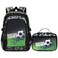 Yvechus Camo Backpack Set with Lunch Bag Lightweight Waterproof School Backpack Bookbag for Boys Girls Soccer Green