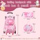 EKUIZAI Girls Trolley Backpack Set Cute Colorful Girls Rolling Backpack Middle School Trolley Schoolbag with Wheels