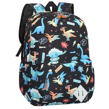 VGJ Kids Backpack for Girls Boys 15 Inch Dinosaur Childrens Backpack Cute School Bag Kindergarten Backpack for Ages 38 Black