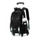 GRUOTEIS Black Rolling Backpack for Girls Boys Elementary Middle School Bags Kids Wheeled Boys Girls Backpack with 6 Wheels Black