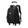 GRUOTEIS 18 Black Boys Backpack with 6 Wheels Carryon Rolling Kids Backpack for School Boys Black
