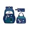 MITOWERMI 3pcs Boys Backpack with Lunch Box School Bags for Boys Lightweight Astronaut Kids Backpack Bookbags Sets for Elementary School Students Green