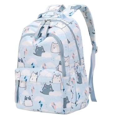 Mfikaryi Cute Cat Backpacks for Girls Bluey Cat Backpack for School Middle School Girls Bookbag