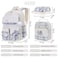 NSEQB Girls Backpack3pcs Kids School Backpack With Lunch Box Pencil Case SetCute Childrens Schoolbag For Primary Elementary Middle Beige 3PCS
