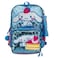 AI ACCESSORY INNOVATIONS Sanrios Cinnamoroll 5 Piece Backpack Set Hello Kitty Kawaii Flip Sequin Girls School Bag with Front Zip Pocket 2 Side Mesh Pockets Blue