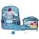 AI ACCESSORY INNOVATIONS Sanrios Cinnamoroll 5 Piece Backpack Set Hello Kitty Kawaii Flip Sequin Girls School Bag with Front Zip Pocket 2 Side Mesh Pockets Blue