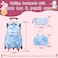 EKUIZAI Girls Trolley Backpack Set Cute Colorful Girls Rolling Backpack Middle School Trolley Schoolbag with Wheels