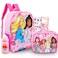 Barbie Backpack with Lunch Box Set Bundle with 16 School Bag Lunch Bag Water Bottle Stickers More Barbie Backpack and Lunchbox for Girls Kids