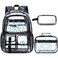 DIGOBAY 3PCS Cool Luminous Clear Backpack for Boys Kids Gamer Bookbag for School See Through PVC Transparent Backpacks with Lunch Bag Pencil Case Clear Backpack Heavy Duty for School Stadium