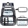 DIGOBAY 3PCS Cool Luminous Clear Backpack for Boys Kids Gamer Bookbag for School See Through PVC Transparent Backpacks with Lunch Bag Pencil Case Clear Backpack Heavy Duty for School Stadium