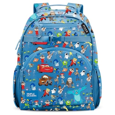 Simple Modern Medium Disney Pixar Toddler Backpack for School Girls and Boys Kindergarten Elementary Kids Backpack Fletcher Collection Kids 15 tall Pixar Mashup on Blue