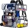 ZLYERT 17 Flip Top Clear Backpack 3Pcs Stadium Approved Set Heavy Duty Transparent Bookbag for GymConcert Black