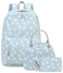 Bluboon School Backpack Teens Girls Boys Kids School Book Bags with Lunch Box Pencil Bag