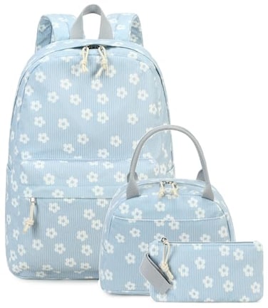 Bluboon School Backpack Teens Girls Boys Kids School Book Bags with Lunch Box Pencil Bag