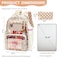 Bluboon Clear Backpack Heavy Duty Kids Boys Clear Bookbag See Through Backpacks with Pencil Case for College Work Transparent Brown white Checked