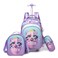 Meetbelify Cute Cat Girls Rolling Backpack with Wheels Kids Luggage for Elementary Students Trolley Trip Carry On Bag for Girls Ages 68