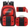 Octsky School Backpack Boys Game Bookbag for Kids Children Elementary School Backpack with Lunch Box Red