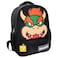 AI ACCESSORY INNOVATIONS Super Mario Bowser Backpack for Boys Girls 16 Inch Nylon Twill Big Face Schoolbag Black