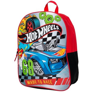 AI ACCESSORY INNOVATIONS HotWheels Backpack for Boys 16 Race Car School Bag Red