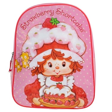 AI ACCESSORY INNOVATIONS Strawberry Shortcake Kids Backpack 15 Elementary School Girls Book Bag with Padded Straps Pink