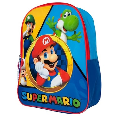 AI ACCESSORY INNOVATIONS Super Mario Brothers Kids Backpack Mario Luigi Bowswer Yoshi 15 Girls Boys School Bag Blue