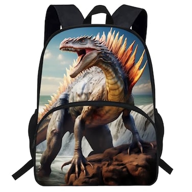 VEEWOW 16inch jurassic Spinosaurus Backpack For Boys Dinosaur Rucksack Toddler School Bag D908c