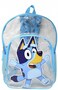 Fast Forward Bluey 16 Clear Backpack for Kids Transparent School Bag with Bluey Graphics 2 Mesh Side Pockets Lightweight Durable for School or Events
