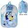 Fast Forward Bluey 16 Clear Backpack for Kids Transparent School Bag with Bluey Graphics 2 Mesh Side Pockets Lightweight Durable for School or Events
