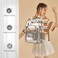 Dezcrab Clear Backpack for School Girls Boys Heavy Duty Transparent Backpack Kids SeeThrough Clear Bookbag Checkered Khaki