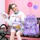 ZLYERT 17 Daisy Clear Backpack for Girls Flip Design Stadium Approved 3Pcs Set Transparent Bookbag for ConcertSchool Purple