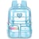 Ujemin Clear Backpack for Girls Women Heavy Duty Transparent Bookbag School Backpack with Mesh Pockets Stadium Approved See Through Backpack Blue
