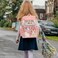 Yusudan Daisy Clear Backpack for Girls Women Heavy Duty Transparent School Backpack See Through Bookbag Pink