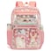 Yusudan Daisy Clear Backpack for Girls Women Heavy Duty Transparent School Backpack See Through Bookbag Pink