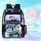 KLFVB 3PCS Kids Clear Backpack for Boys Transparent Bookbag Stadium Approved See Through School Bag for Elementary Preschool Game