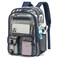 Kouxunt Clear Backpack Heavy Duty Transparent Backpacks Stadium Approved for School Work Sport Travel Navy Blue