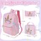 Cokouchyi 3 Pcs Kids Backpack Set with Lunch Box Pencil Case Lightweight Preschool Backpack for Girls Age 38 Kids Book bag Elementary Unicorn