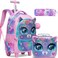 Meetbelify Rolling Backpack for Girls Backpacks with Wheels for Elementary School Students Kids 2 in 1 Travel Luggage Suitcase for Girls Age 810
