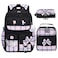 NSEQB Girls Backpack3pcs Kids School Backpack With Lunch Box Pencil Case SetCute Childrens Schoolbag For Primary Elementary Middle Black 3PCS